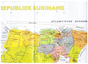 Landkaart van Suriname